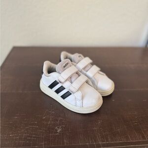 Adidas Kids White and Black Sneakers